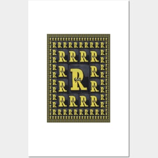 Copy of CAPITAL LETTER R. MAGIC CARPET Repeated Size Reductions Posters and Art